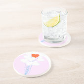 Herzblasen Sandstein Untersetzer (Seite)