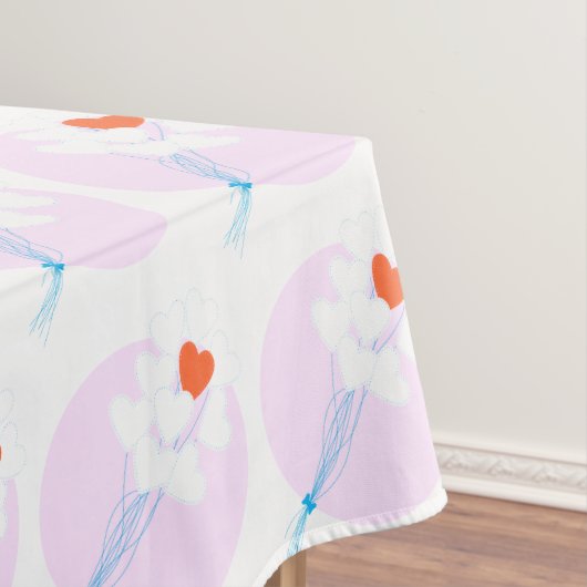 Herzblasen Tischdecke (Beispiel)