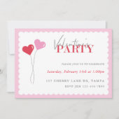 Herzblasen Valentinstag Party Einladung (Vorderseite)