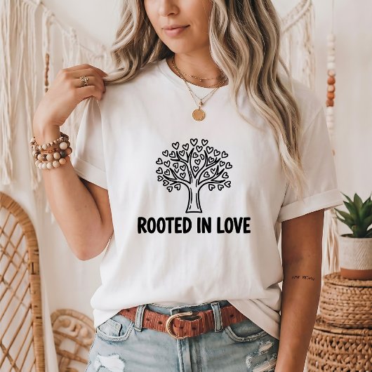 Herzblatt-Baum SVG T-Shirt Grafik Tee