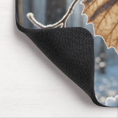 Herzblatt im Winterwald Mousepad (Ecke)