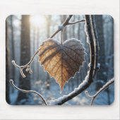 Herzblatt im Winterwald Mousepad (Vorne)