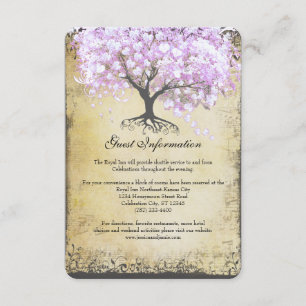 Herzblatt Lavendel Baum Vintage Vogel Hochzeit Ant Begleitkarte