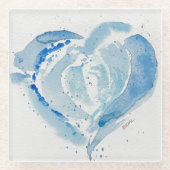 Herzblauer Untersetzer (Vorderseite)
