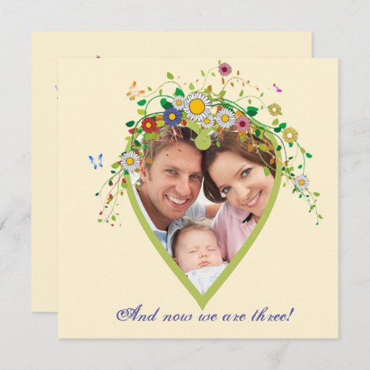 Herzblühen - Ankündigung der Adoption des Fotos (Vorne/Hinten)