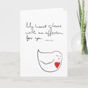 Herzblühen Lovebird Valentine Feiertagskarte