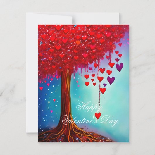 Herzblühende Valentin Feiertagskarte (Vorderseite)