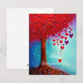 Herzblühende Valentin Feiertagskarte (Vorne/Hinten)