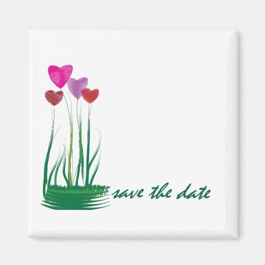 Herzblumen! Magnet (Vorne)