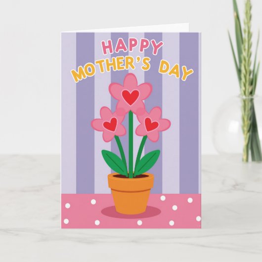 Herzblumen Muttertagskarte Karte (Vorderseite)