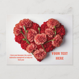 Herzblüte Blume Geschenkkarte für sie Feiertagspostkarte