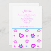 Herzblütengeburt Einladung (Vorne/Hinten)