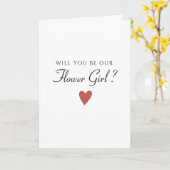 Herzblütenmädchen, Hochzeit Karte (Gelbe Blume)