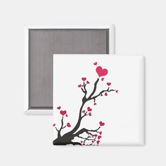 Herzblütenmagnet Magnet (Vorderseite/Rückseite)