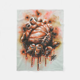 Herzblutungen Fleecedecke