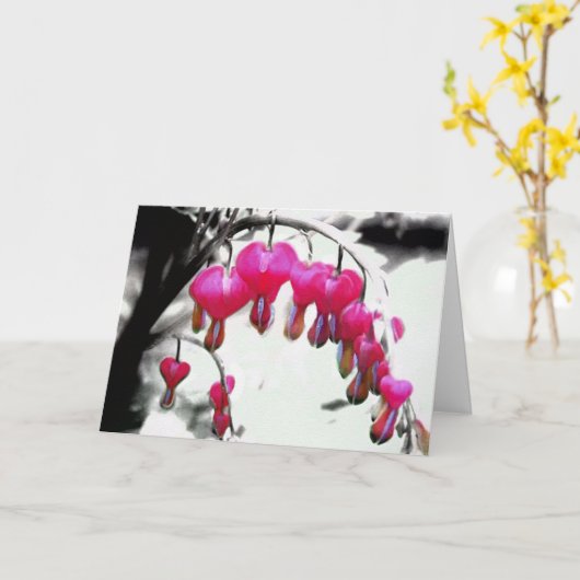 Herzblutungen Geburtstagskarte Karte (Gelbe Blume)