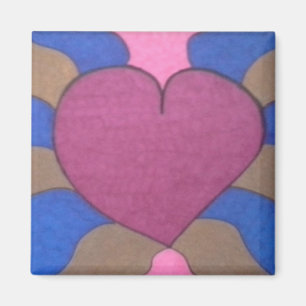 Herzblutungen Kunst Magnet