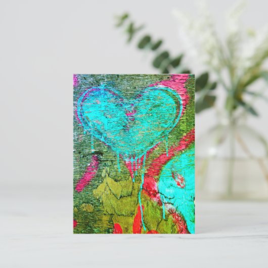 Herzblutungen Postkarte (Stehend Vorderseite)