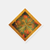 Herzbogenrot-grüner Glitzer präsentieren modernes  Serviette (Ecke)