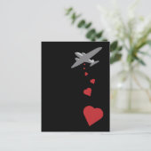 Herzbomber - Liebe statt Krieg machen Postkarte (Stehend Vorderseite)