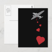 Herzbomber - Liebe statt Krieg machen Postkarte (Vorne/Hinten)