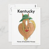 Herzbrecher, Kentucky, Zuhause von schönen Pferden Postkarte (Vorne/Hinten)