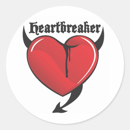 Herzbrecher Runder Aufkleber (Vorderseite)
