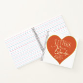 Herzbriefe an das Gästebuch von Bride Bachelorette Notizblock (Innenseite)