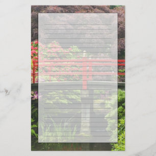 Herzbrücke mit blühenden Rhododendren, Briefpapier