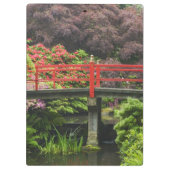 Herzbrücke mit blühenden Rhododendren, Klemmbrett (Rückseite)