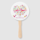 Herzbukett-Blume Brautparty-Fans Fächer (Rückseite)