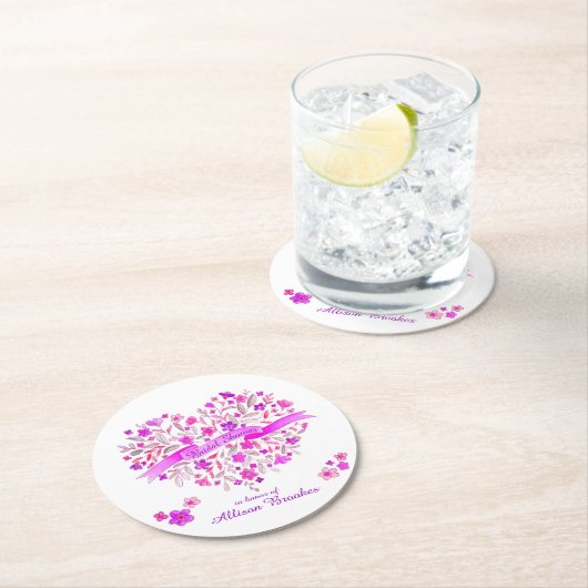 Herzbukett Blume Brautparty Untersetzer (Vor Ort)