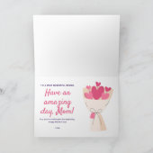 Herzbukett Glückliche Muttertagskarte Karte (Innenseite)