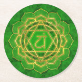 Herzchakra - Anahata Runder Pappuntersetzer (Vorderseite)