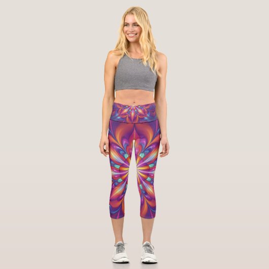 Herzchakra  capri leggings (Vorderseite)