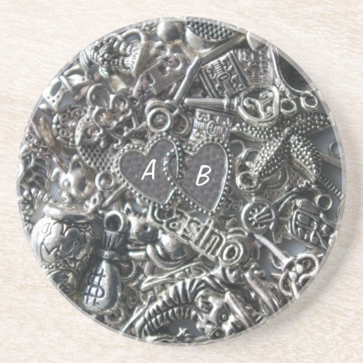 Herzcharakter Sandstein Untersetzer (Vorne)