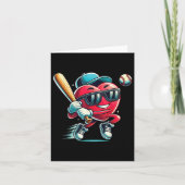 Herzchen Baseball Boys Kinder Baseball Valentin Karte (Vorderseite)