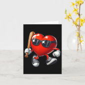 Herzchen Baseball Funny Valentine's Day Febru Karte (Gelbe Blume)