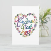 Herzchen Dankeskarte (Stehend Vorderseite)