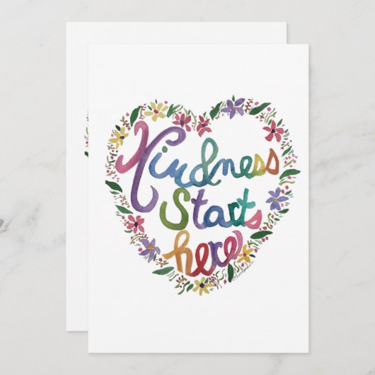 Herzchen Dankeskarte (Vorne/Hinten)