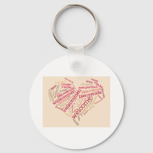 Herzchen der Wortwolke Schlüsselanhänger (Vorderseite)