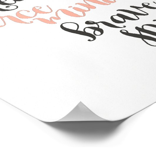 Herzchen, Herzenslust, tapferer Geist Poster (Ecke)