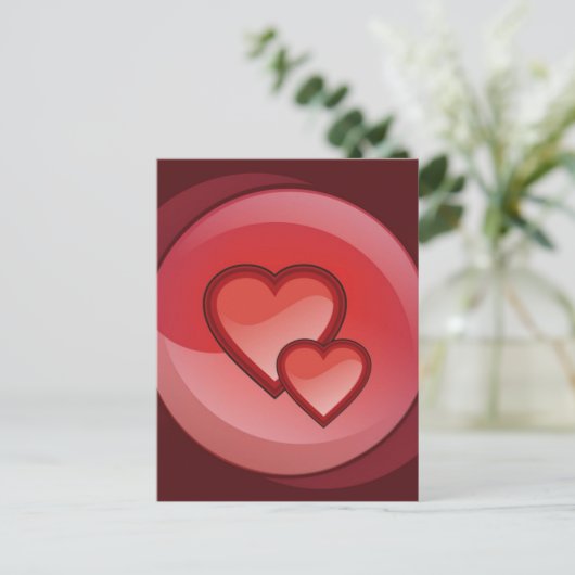 Herzchen Postkarte (Stehend Vorderseite)