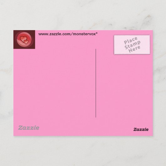 Herzchen Postkarte (Rückseite)