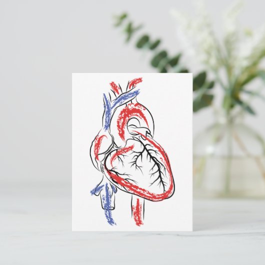 Herzchen Postkarte (Stehend Vorderseite)