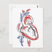 Herzchen Postkarte (Vorne/Hinten)