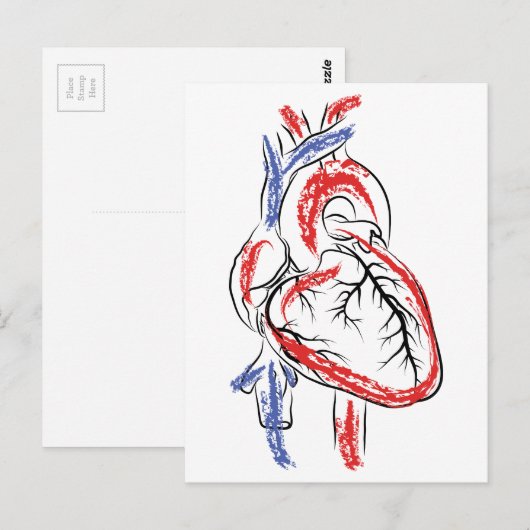 Herzchen Postkarte (Vorne/Hinten)