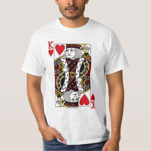 Herzchen Spielkarte T-Shirt (Vorderseite)