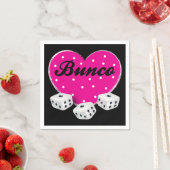Herzchen Valentine Bunco Rosa mit Würfeln Serviette (Beispiel)