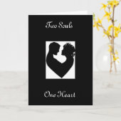 Herzchen, zwei Soule, ein Herz Karte (Gelbe Blume)